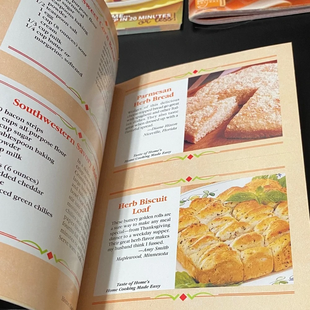 Vintage Taste of Home magazine four piece Cookbook Set + Bonus
